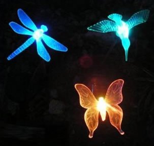 Esky® Solar Powered Outdoor Hummingbird, Butterfly & Dragonfly Solar Garden Stake Light–with Chameleon Multi-color Changing LED Light–Great Kits for Garden Decorations, and Flower Beds