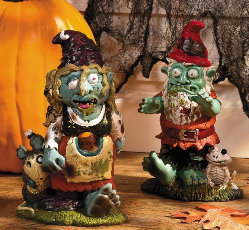 Zombie Boy & Girl Gnome Set – Halloween & Outdoor Decor