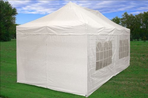 10×20 Pop up 6 Wall Canopy Party Tent Gazebo Ez White F Model – Upgraded Frame By DELTA Canopies