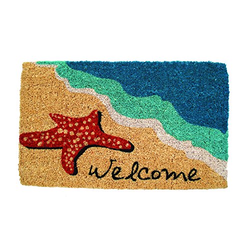 Entryways Starfish Welcome Hand Made Coir Doormat 18″ x 30″