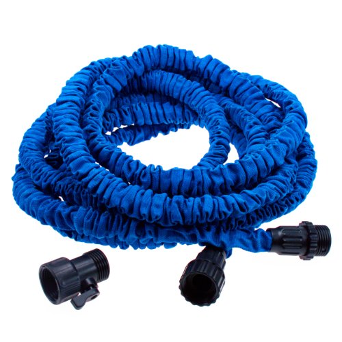 Worthtrust Flexible Expandable Expanding Garden & Lawn Water Hose 75 Ft Feet Blue