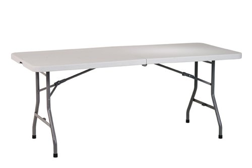 Office Star WorkSmart 6-Foot Resin Center Fold Multi Purpose Table