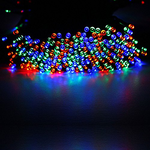 GRDE™ 22m 72ft 200 LED Solar Powered String Light Holiday Fairy Lights for Outdoor Gardens Patio Lawn Porch, Gate Yard Homes Christmas Parties, Weddings Xmas Easter Festivals (Mutli-color, 200LED)