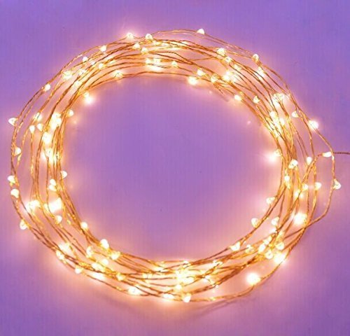 The Original Starry String Lights Warm White Color LED’s on a Flexible Copper Wire – 20ft LED String Light with 120 Individually Mounted LED’s. Set the Mood You Want Anywhere! – Perfect For Creating Instant Appeal in Any Setting – Parties, Bedrooms, or an Intimate Environment Anywhere in the Home, Waterproof LEDs