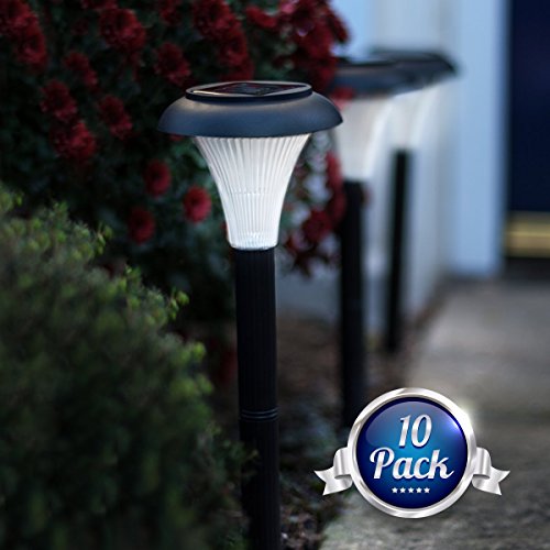 Garden Lights – Solar LED Outdoor Lighting – Perfect for Path, Patio, Deck, Driveway and Garden. Transform Your Garden. Super Easy to Install, No Wires. Energy Saving. Long Lasting. Comes in a Set of 10. Rock Solid Money Back Guarantee.