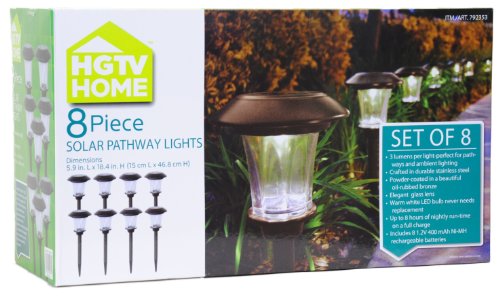 HGTV Home 8 Piece Solar Pathway Lights