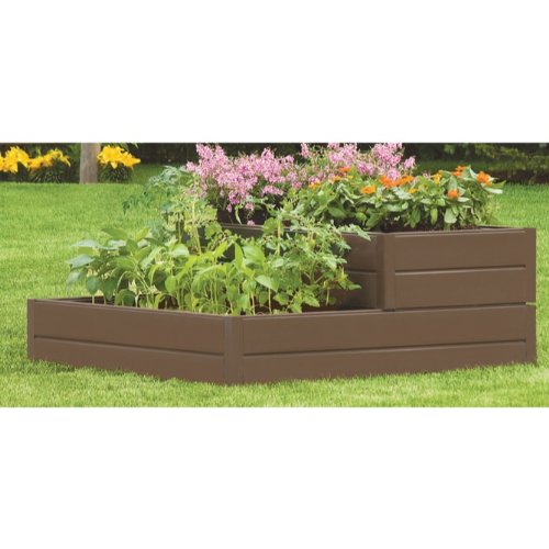 Suncast RBD939 48-Inch by 48-Inch by 18-Inch 6 Panel Tiered Resin Raised Garden Kit