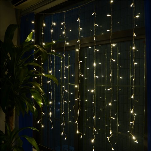 INST 96 LED Curtain Fairy String Lights for Party, Home Decorations,etc.(Warm White)