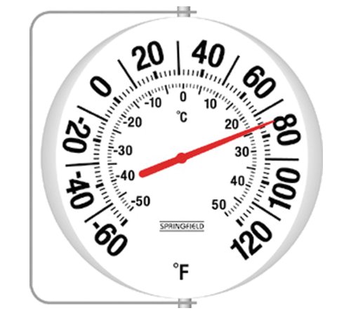 Springfield 90100 5.25 inch Big and Bold Thermometer with Mounting Bracket