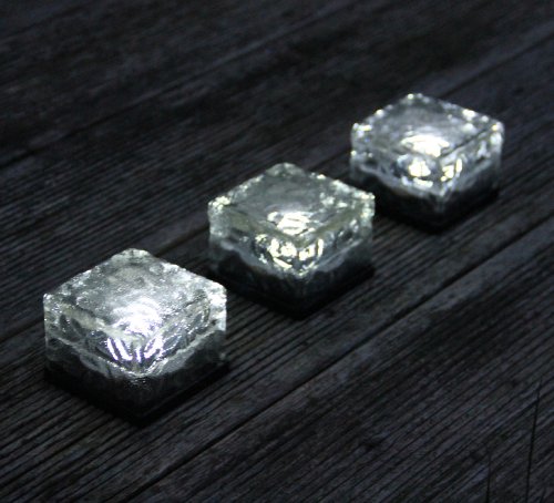 Frostfire Solar Ice Rocks – Path and garden solar lights (Set of 3)