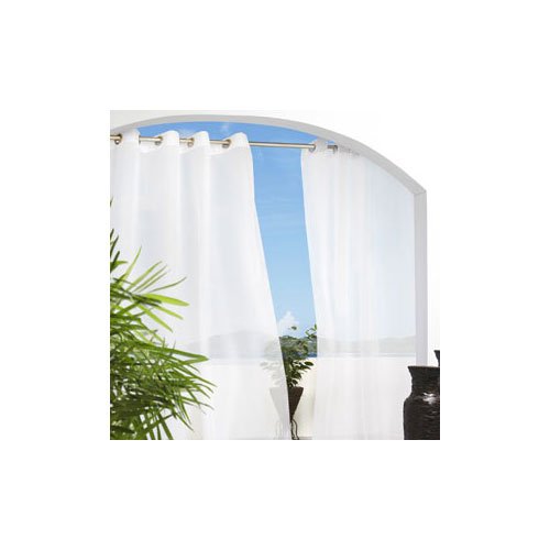 Commonwealth Home Fashions 70399109-108-001 Decor Escape Sheer Grommet Top Curtain Panel 54″ W x 108