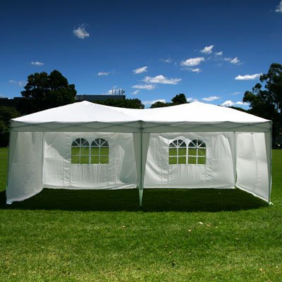 Palm Springs 10 x 20 Pop-up WHITE Canopy w/ 6 Side Walls EZ to set up