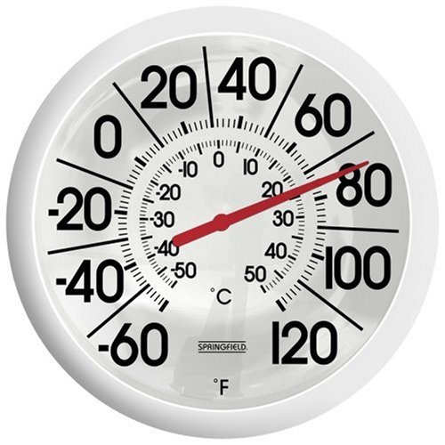 Springfield  90007 13.00″ Big and Bold Low Profile Patio Thermometer