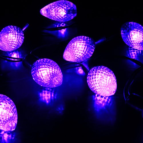 M&t TECH 30 LED Outdoor Christmas Lights Solar String Lights For Outdoor Party Garden Patio Lawn Fence Pergolas Xmas-Purple