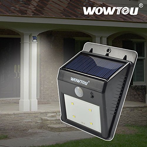 4 Bright LED Wireless Outdoor Solar Panel Powered Security Garage Corner Garden Path Light