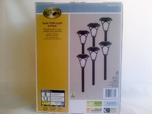 Hampton Bay Solar Bronze LED Pathway Light 6 Pack