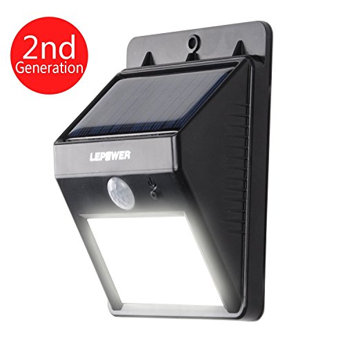 LEPOWER® 8 Bright LED Wireless Waterproof Solar Powered Motion Sensor Light Outdoor Solar Energy Welcome Light[2nd Generation]