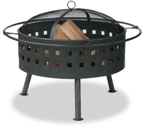 Uniflame WAD997SP Aged Bronze Outdoor Firebowl with Lattice Design