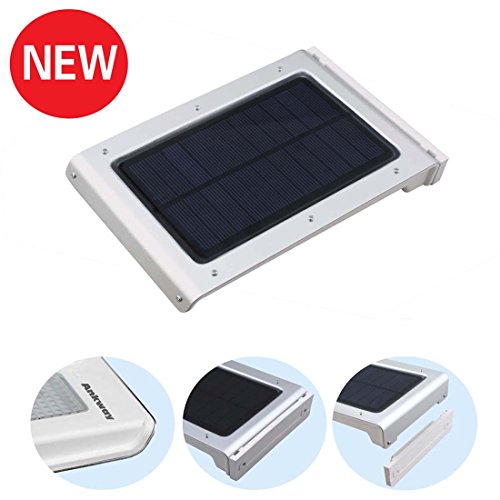 Ankway Multi-Use Solar Motion Sensor Light with 25 Bright LED and 1.6W Solar Panel Can be Disassembled as Portable Lamp – Waterproof / No batteries required / Gutter Fence, Patio, Deck, Yard, Outdoor Garden, Home, Driveway, Stairs, Outside Wall Light / Wireless Security Lamp / Two Optional CDS Working Modes