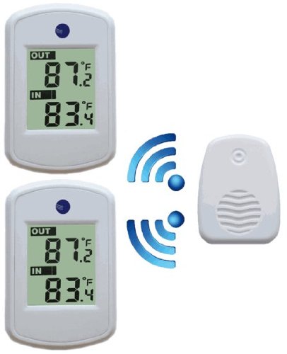 Ambient Weather WS-04-2 Dual Zone Wireless Thermometer with Indoor and Outdoor Temperature (white)