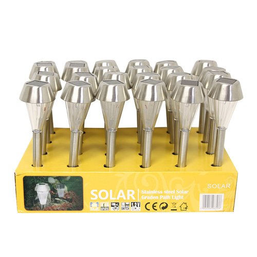 24 Garden Outdoor Stainless Steel Mini Solar Lights