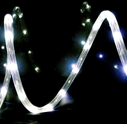 Cool White LED Flexible Rope Light Value Pack (2 x 10.6FT LED Rope Light + 1 x Power Cord) For Indoor / Outdoor Lighting, Home, Garden, Patio, Shop Windows, Christmas, New Year, Wedding, Birthday, Party, Event