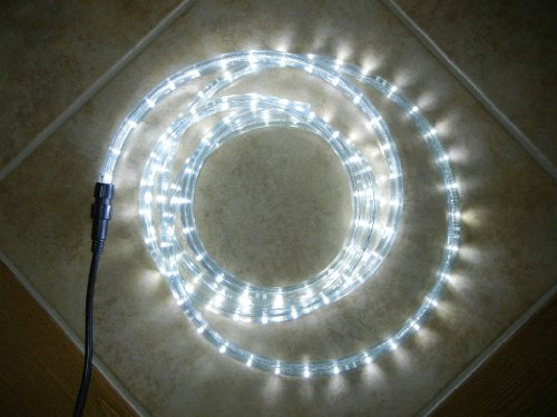 COOL WHITE 12 V Volts DC LED Rope Lights Auto Lighting 6.5 Feet + 6 Holding Clips