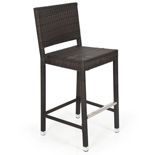 Outdoor Wicker Barstool All Weather Brown Patio Furniture New Bar Stools