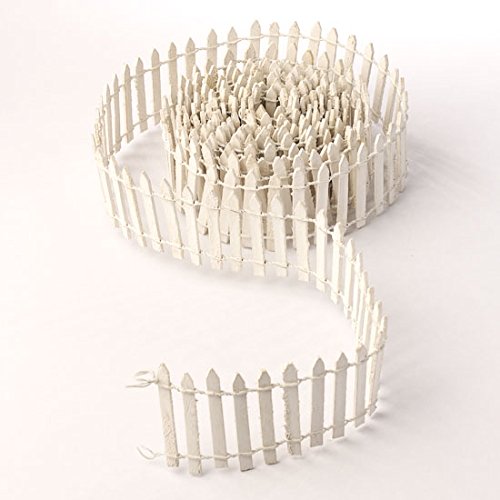 3 Yards of Bendable Flexable White Wooden Picket Fence for Fairy Gardens, Crafting and Creating