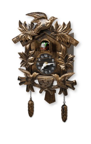Meridian Point Old World Cuckoo Clock Birdhouse Design with Cuckoo Bird Chime
