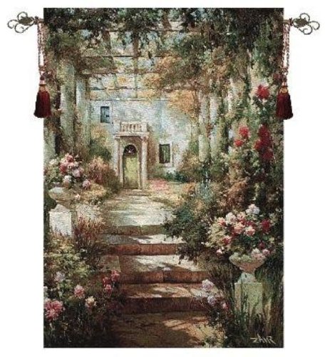 Manual Summer Pergola Grande Cotton Tapestry Wall Hanging, 35 X 47-Inch