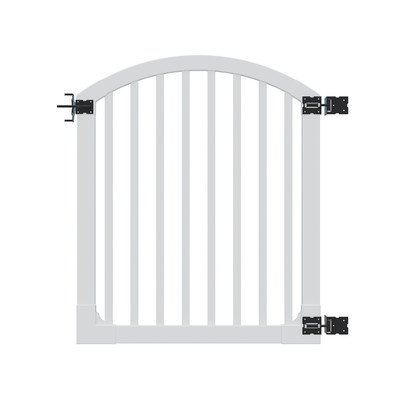WamBam Traditional 4 by 4-Feet Premium Vinyl Yard and Pool Gate with Powder Coated Stainless Steel Hardware