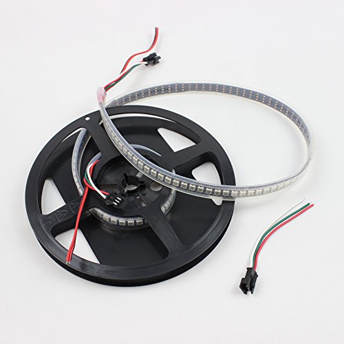 1M WS2812 144ICs/m and 144LEDs/m Black PCB Digital LED Strip Waterproof Flexible LED Strip Light 5050 RGB