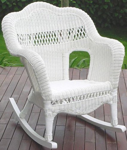 Sahara Outdoor Rocker, 35″Hx18″W, WHITE