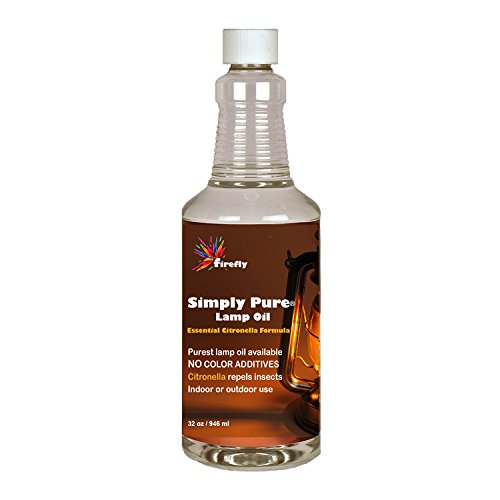 Firefly Citronella Lamp Oil – 32 oz – Odorless Base & Smokeless- Ultra Clean Burning Paraffin Fuel