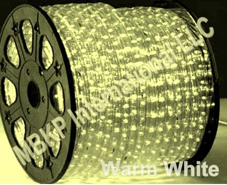 WARM WHITE 12 Volts DC LED Rope Lights Auto Lighting 10 Meters(32.8 Feet)