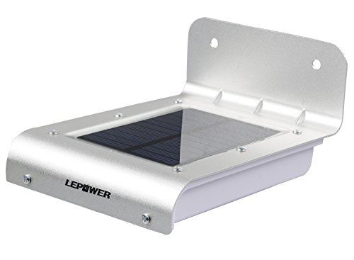 LEPOWER TM Upgraded version 16 Bright LED Wireless Solar Powered Motion Sensor Light (Weatherproof, no batteries required)