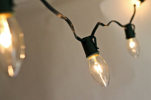 25ct. Clear String Lights C9 Bulbs for Indoor / Outdoor Use