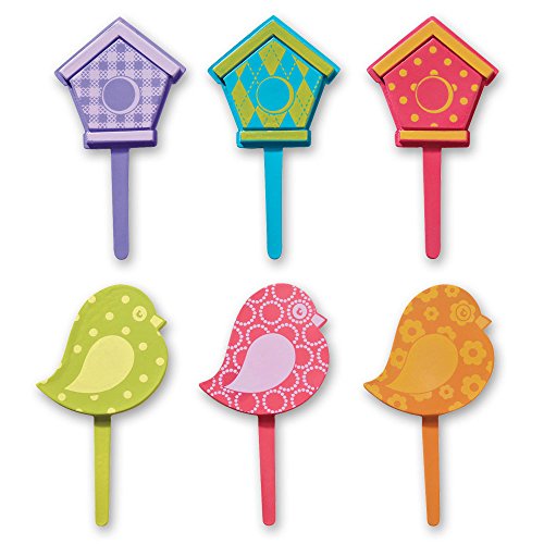 DecoPac Birdhouse and Bird DecoPic Cupcake Picks (12 Count)