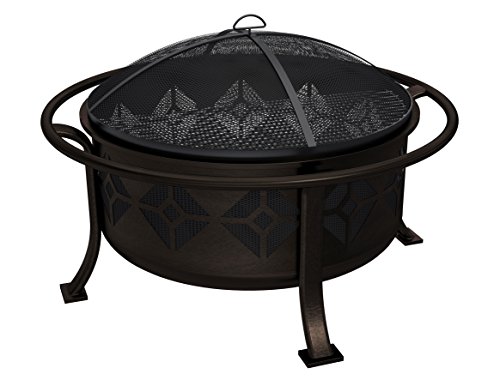 Pleasant Hearth Sunderland Deep Round Bowl Fire Pit, 36-Inch