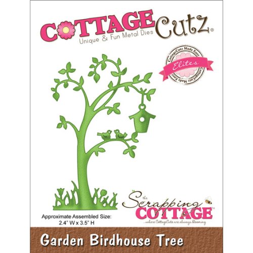 CottageCutz Elites Die Cuts, 2.4 by 3.5-Inch, Garden Birdhouse Tree