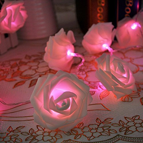 Lychee® Rose Fairy String Lights for Room Home Garden Christmas Party Decoration (Pink, 2.2m 20Leds)