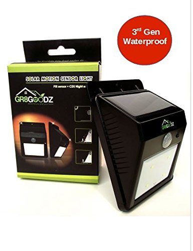 Outdoor LED Security Motion Sensor Light, Solar, Bright, Automatic, Waterproof, No Tools or Battery Required, Luz LED.