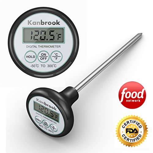 Kanbrook Digital Meat Thermometer: For Use in the Kitchen and the Outdoor Barbecue: Turkey, Steak, Ham, Fish, Pork.