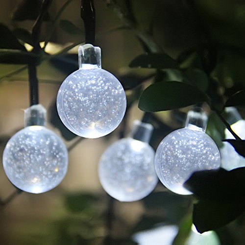 Innoo Tech Solar Globe String Lights 30 Led White Crystal Ball Patio Lights for Outdoor, Garden, Path