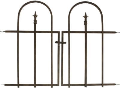 Panacea Products Arched Finial Gate, Brushed Bronze