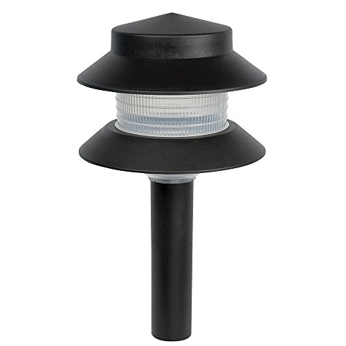 Paradise GL22627BK Low Voltage Plastic 4-Watt Two Tier Path Light, Black