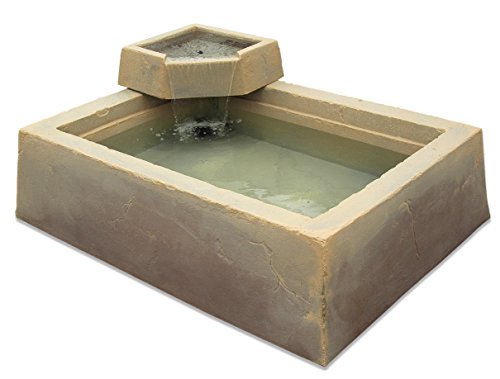 Tiered Artificial Stone Water Feature (Tuscan Villa) (16″H x 46″W x 62″D)