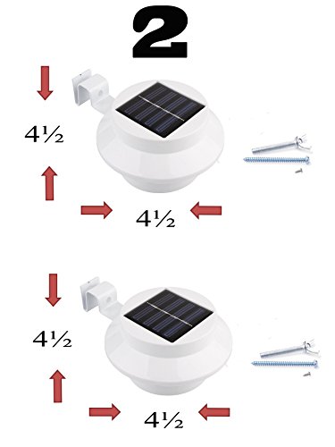 3 LED Solar Powered Outdoor Light Fence Lamp/LED Step Light (Set of 2)