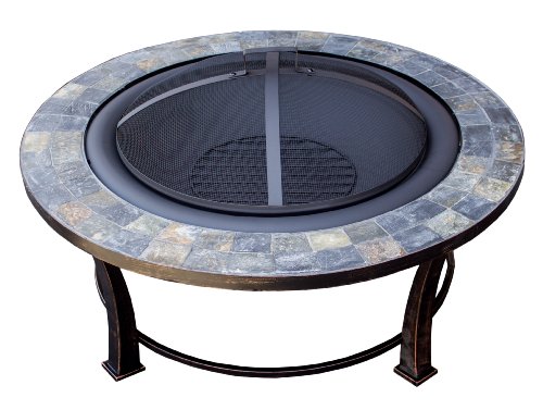 Hiland Wood Burning Fire Pit with Round Table